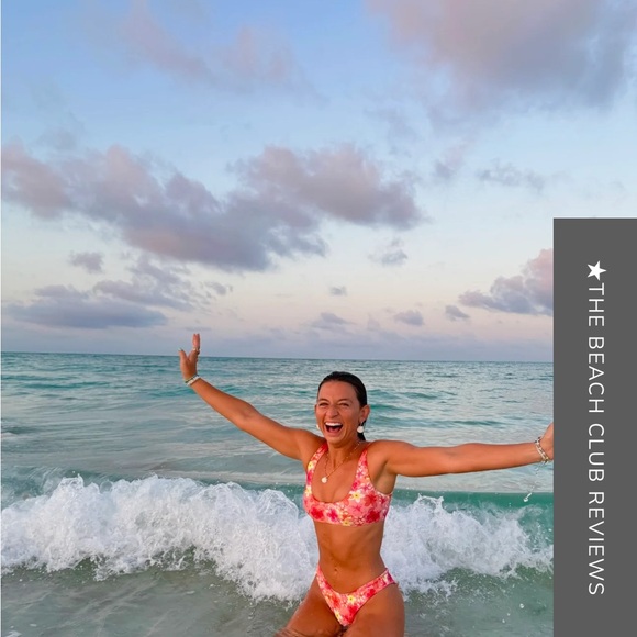 Beach Club Pink Floral Bikini Top - Picture 1 of 1